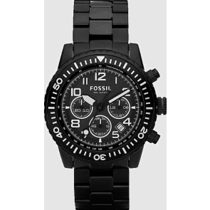 Bracelet de montre Fossil CH2628 Acier inoxydable Noir 22mm